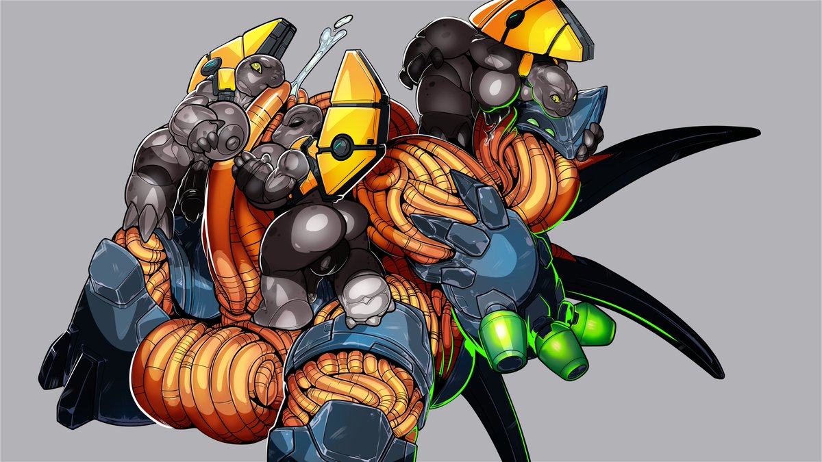 bogexplosion's tweet photo. @ThatBigBirb Y'know what, I used krita's incremental save setup to show a peek behind the curtain.
1)inks
2)flats
3)shading
4)highlights.
Usually my layer setup. and on larger files i flatten them and make as copis as i go. https://t.co/M2eb8SdBGj