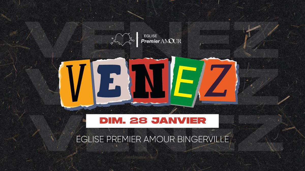 flcbingerville's tweet photo. L'excitation est dans l'air 💃🕺

Notre Premier Dimanche Bombé de l’année intitulé 𝗩𝗘𝗡𝗘𝗭 commence le 28 janvier 2024 à partir de 9h à Bingerville.

Invitez tout le monde que vous connaissez !

On se voit là-bas 😉

#VENEZ2024
#EglisePremierAmourBingerville
#Abidjan https://t.co/AfFxRtLhCX