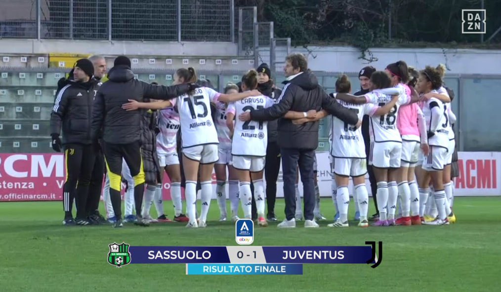 Echegini entra e regala alla #JuventusWomen una vittoria importantissima che sembrava non voler arrivare nonostante le tante occasioni! Bianconere ora a -3 dalla Roma 👀🔥🤍🖤 #SassuoloJuve 0-1