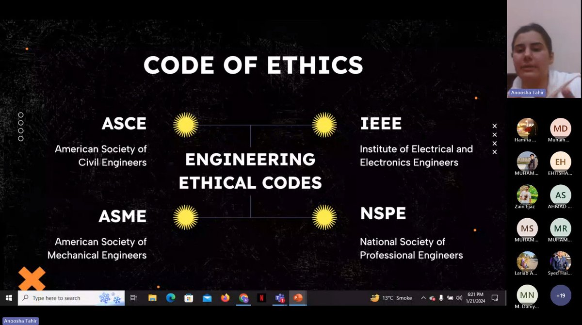 r_taxila's tweet image. Here are the highlights from a thought-provoking session on the significance of ethics in engineering, hosted by AIRnD Society. Engineer Anoosha Tahir took us on a journey through real-life case.
#AIRnD #UETTaxila #EthicalEngineering