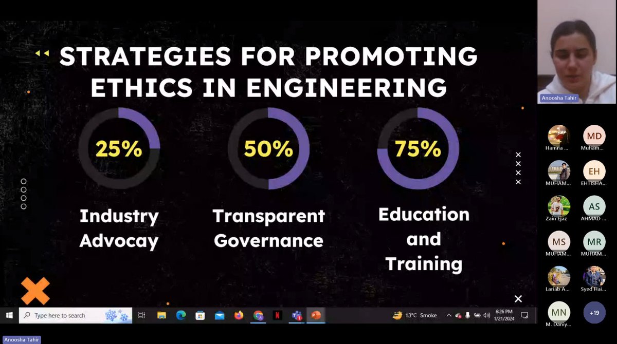 r_taxila's tweet image. Here are the highlights from a thought-provoking session on the significance of ethics in engineering, hosted by AIRnD Society. Engineer Anoosha Tahir took us on a journey through real-life case.
#AIRnD #UETTaxila #EthicalEngineering