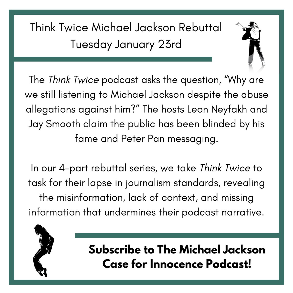 The Michael Jackson Case for Innocence Podcast tweet media