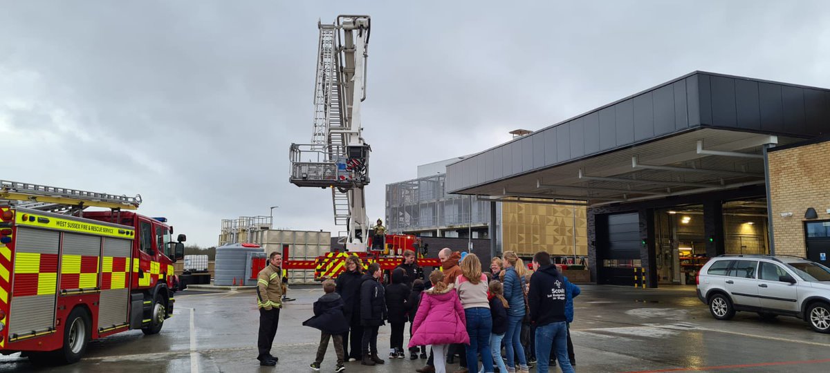 Today we had the pleasure of welcoming the 1st Rudgwick Cubs to our new <a href="/WestSussexFire/">West Sussex Fire & Rescue Service</a> Training Centre and Fire Station. Whilst learning alot about fire safety they had an extra special treat of seeing the crew training with the ALP #community #education