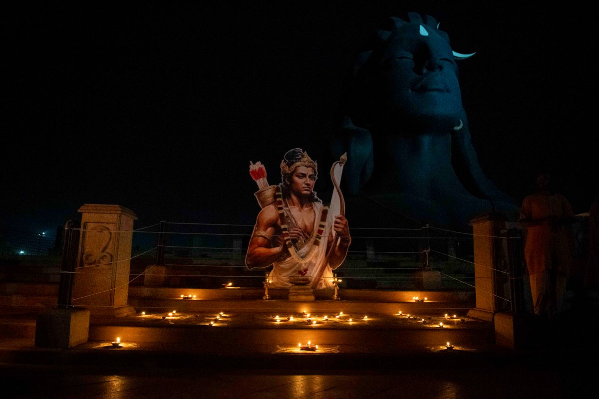 ishafoundation's tweet photo. Ram Mandir Prana Pratishtha Nagar Sankeertan at Isha Yoga Center, Coimbatore. https://t.co/YFL52NuaTD