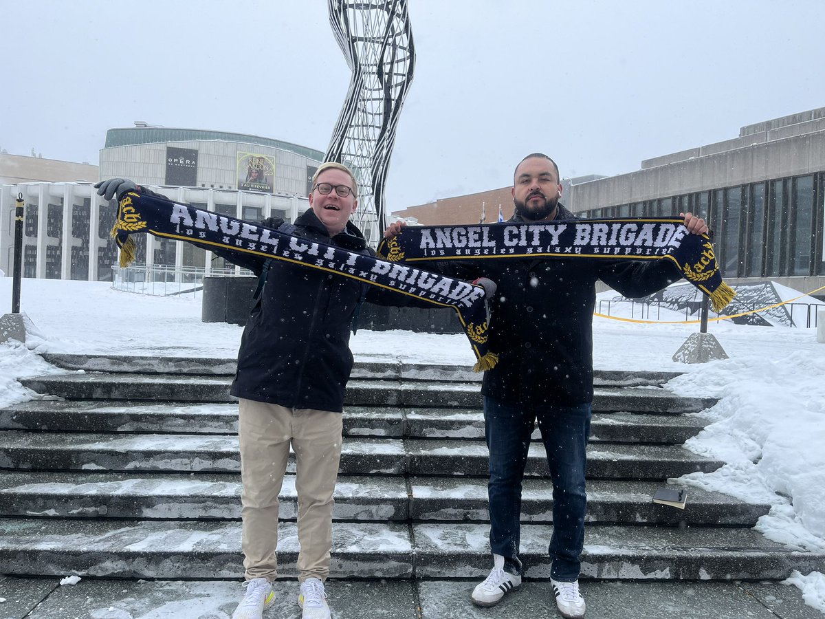 trancepants121's tweet photo. Froze to get the shot but glad to represent @ACBrigade here in Montreal for @ISCSupporters, lots of amazing conversations and learning and growth, can’t wait to thaw however, us SoCal boys weren’t built for these conditions :p #AllezISC https://t.co/oKwUWpSnTT