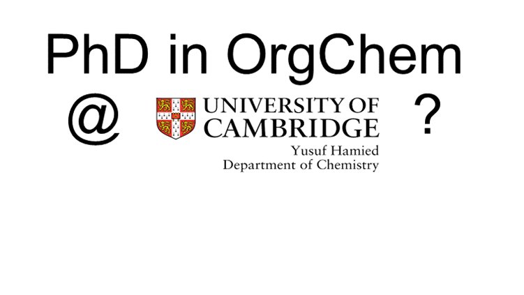 DydioLab (@dydiolab) on Twitter photo 2 fully funded* Ph.D. Studentships in Synthetic Organic Chemistry (starting Oct 2024; *home fees). The projects are flexible and will be adjusted to excellent PhD candidates' backgrounds/interests/ambitions... <a href="/ChemCambridge/">Cambridge Chemistry</a>
See the link for details:
jobs.cam.ac.uk/job/44862/ 2 fully funded* Ph.D. Studentships in Synthetic Organic Chemistry (starting Oct 2024; *home fees). The projects are flexible and will be adjusted to excellent PhD candidates' backgrounds/interests/ambitions... <a href="/ChemCambridge/">Cambridge Chemistry</a>
See the link for details:
jobs.cam.ac.uk/job/44862/