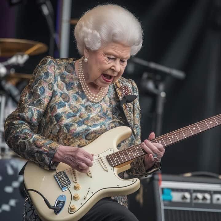 Ich war ja nur ein einziges Mal auf einem Queen-Konzert und das ist auch schon sehr lange her…

Aber diese Gitarristin ist mir nicht aufgefallen. 😇