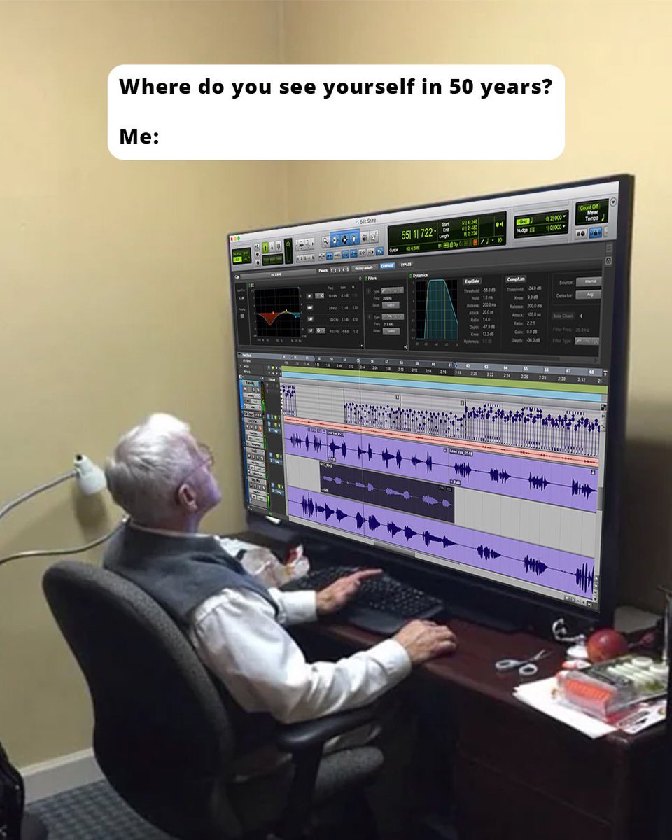 mixupload's tweet image. How old are you now? 👨🏾‍💻 

Via @larecordingschool 

#protools #protools12 #daw #music #sounddesign #sounddesigner #electronicmusic #soundproduction #mixupload #soundproducer