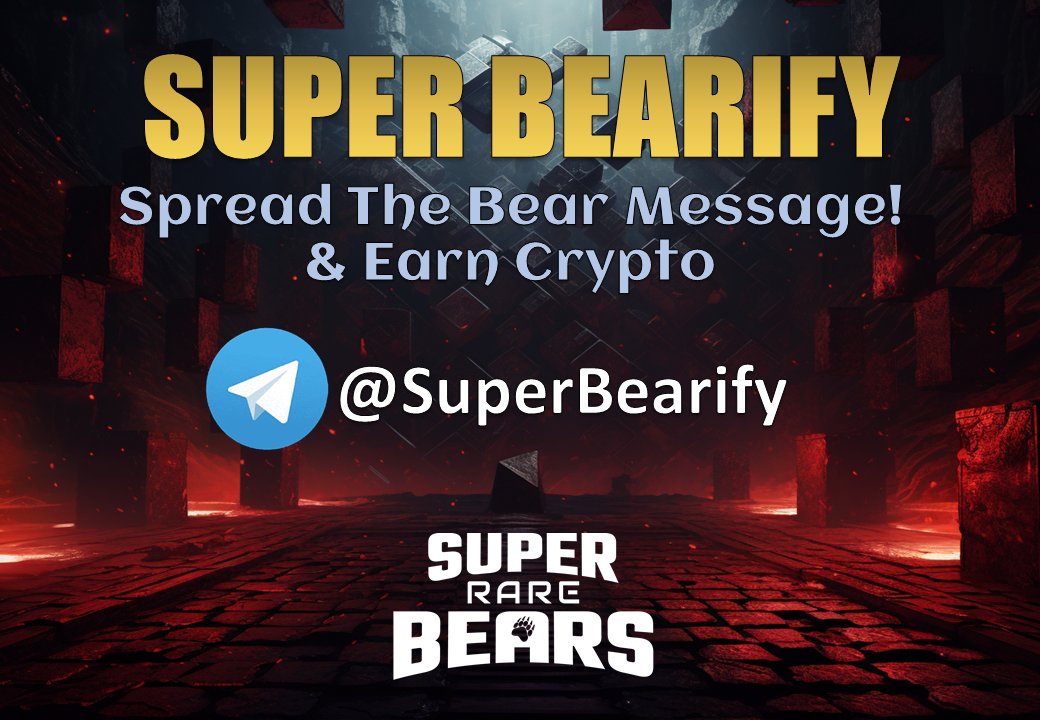 SuperRare_Bears's tweet photo. Discover SuperRareBears dedicated channel, where you can effortlessly earn crypto rewards through simple tasks regularly: SuperBearify  Telegram Channel

 https://t.co/olKW254dOR

@PulsarTransfer send 100 RARE to 100 reactions 

Stay tuned for a massive campaign with rewards reaching up to 10,000 $RARE! 🤯 Open to #MultiversX, #Solana communities, and everyone eager to join the excitement.

What are you waiting for? Dive in, the rewards are waiting! 🚀 

Always Bullish!

 #airdrops #multichain #EGLD #defi #community