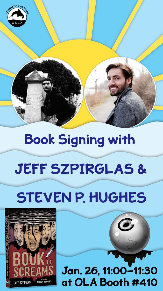 THIS FRIDAY! I'll be at the <a href="/ONLibraryAssoc/">OLA</a> SuperConference with another cool bearded guy, <a href="/_StevenHughes/">Steven P Hughes</a> to celebrate and sign #bookofscreams from <a href="/orcabook/">Orca Book Publishers</a> #olasuperconference #horrorbook #horror #middlegrade #Toronto