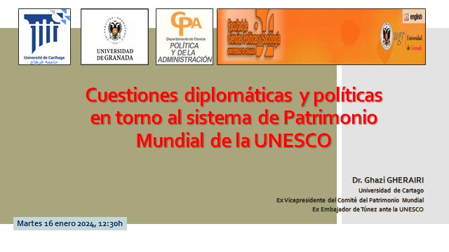 Un placer renovado reunirme con colegas de la Univ. de #Granada y debatir sobre los temas diplomáticos y políticos de la cultura y el patrimonio con los brillantes alumnos del Máster en #Cooperación_Internacional del Depart° de Ciencia Política en el curso del Pr Juan @Montabes