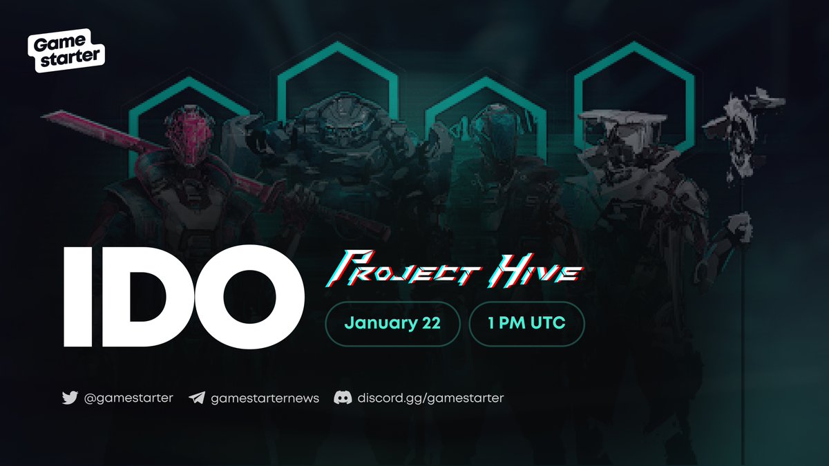 gamestarter's tweet photo. 1 Day to @Project_Hive_io VIP Round 🛎️ 

✚ Exclusively for $GAME stakers
✚ First-come, First-served basis
✚ Stake minimum $15.000 $GAME
✚ Max ticket size: $1,000
🛡️ Protected by Gamestarter Protection Protocol.

Stay tuned! 👀
Details: https://t.co/TBW3T2RSUJ