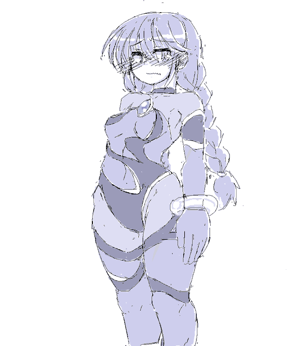 今日の寝る前らくがきトルチェさんコス千鶴さん|ω=) 