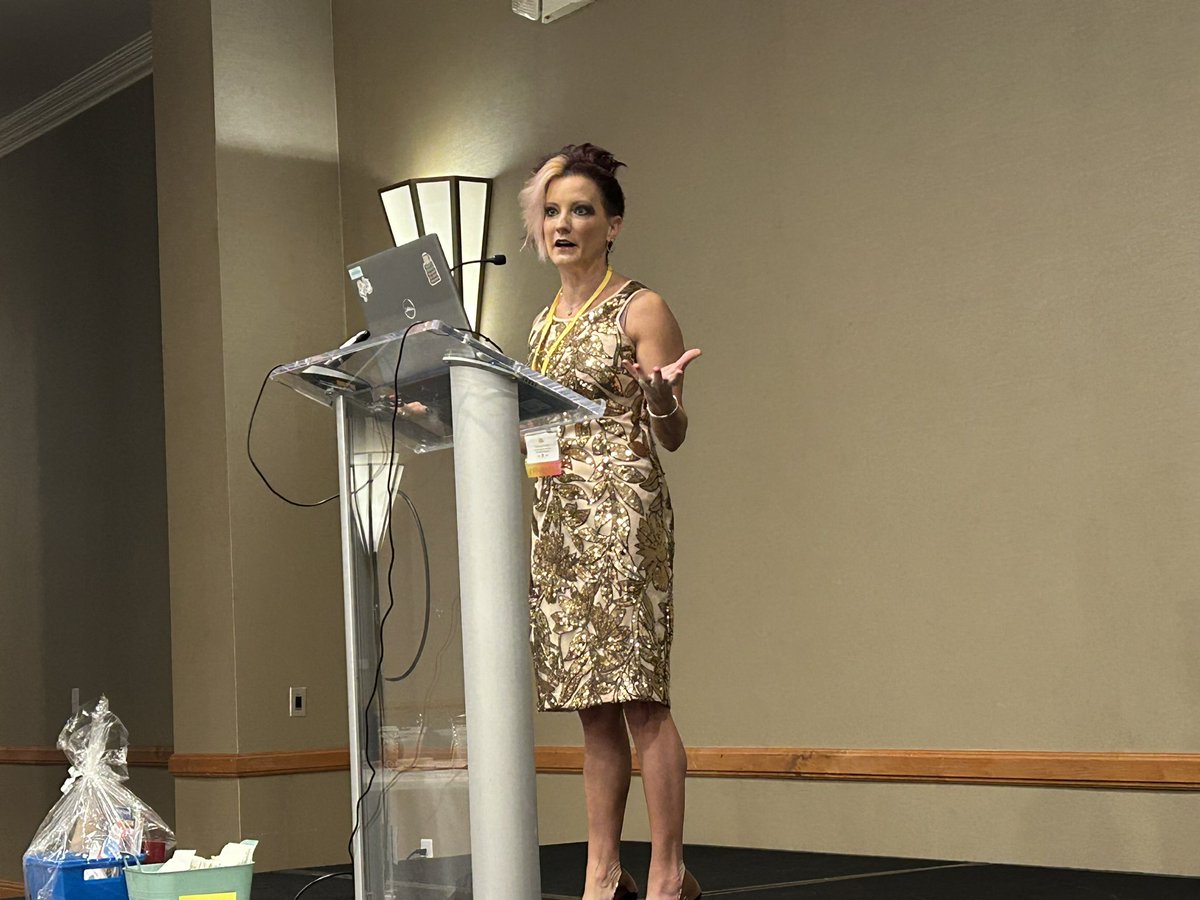 Look at <a href="/DrHarperwrites/">Dr. Rebecca G. Harper</a> Harper SHINE in our closing session at our 59th Annual Literacy Conference! #ShineOn2024