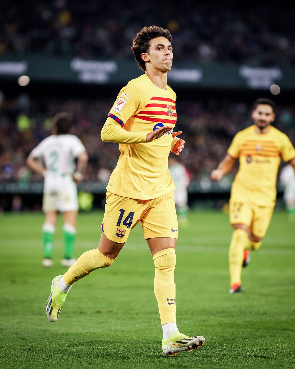 João Félix hit the 'calma' after giving Barça the lead in the 90th minute 🫳