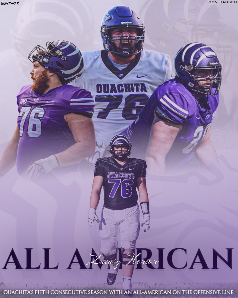 Proud of @Zacary_Henson14 continuing the standard of excellence! 5 straight years of an All American on the OL!  #StandardOfExcellence #FinishEmpty