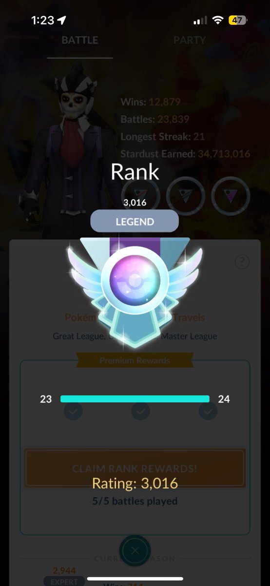 waterbug8_'s tweet photo. Needed a sweaty 5-0 to reach legend from 2944 elo, but was finally able to hit legend this season. https://t.co/i8NCAfR2K1