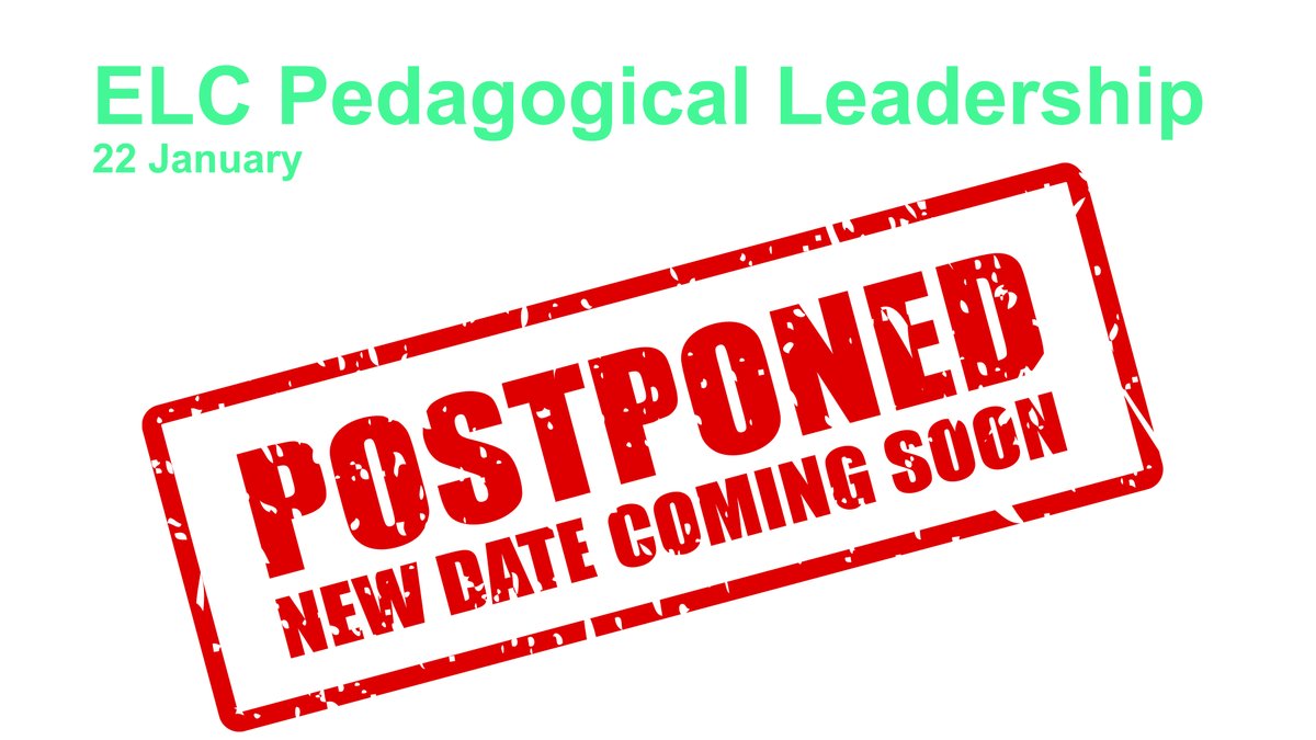 Unfortunately due to the weather warnings and significant disruption to public transport we have taken the decision to postpone tomorrow's ELC Pedagogical Leadership day at Atlantic Quay. We'll email a new date to participants asap. #BeingMeBeingYou #KeepSafe