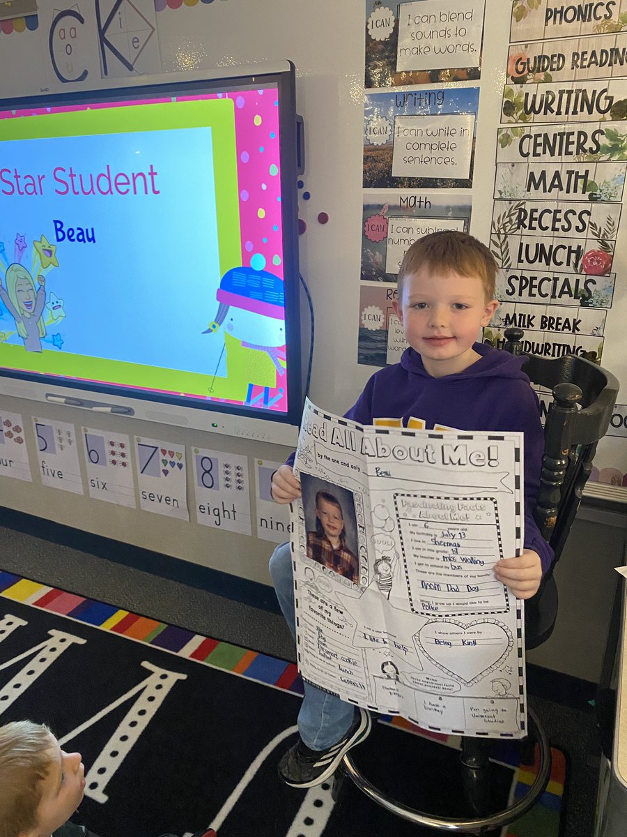 WallingSES's tweet image. Our amazing star students these last two weeks, Beau and Logan! 💜💛⭐️

#connectses
#bulletpride