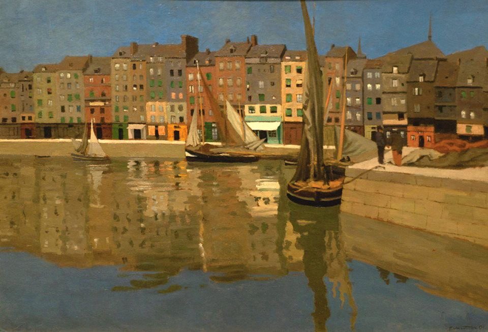 Félix Vallotton ( 1865-1925). Swiss painter. ‘ The Port of Honfleur 1901’ One of my favourite painters. The light he manages to show so beautifully. It glows