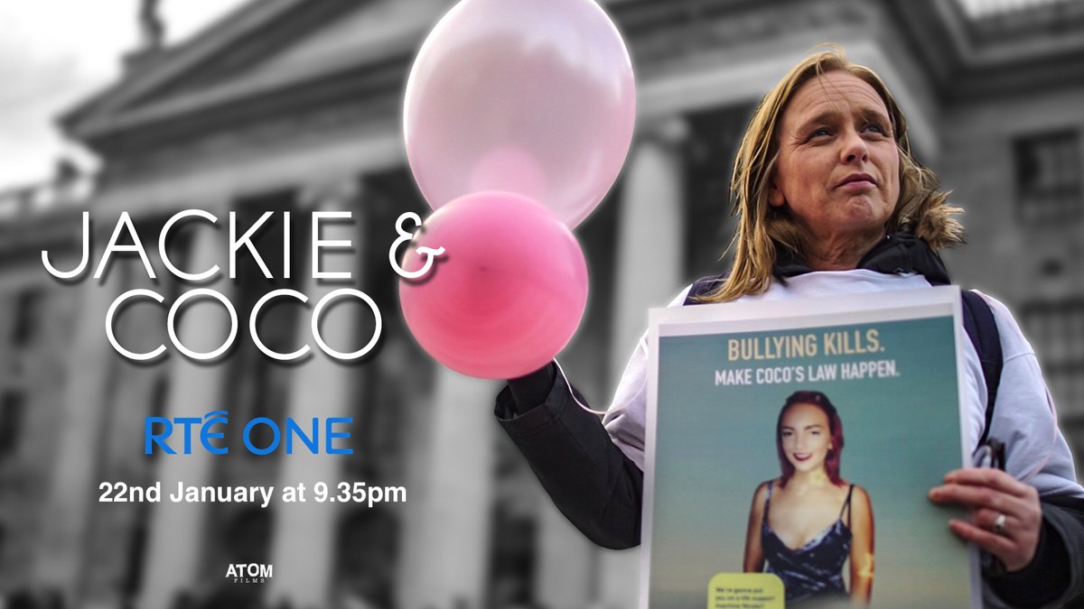 Atom Films (@atomfilmsdotie) on Twitter photo So proud of this documentary about the indomitable <a href="/JackieFox21/">Jackie Fox</a> and her journey to a make a difference following the tragic passing of her beloved daughter, Nicole (#CoCo'sLaw). Directed by the v talented <a href="/Gerwalshfilm/">Gerard Walsh</a> over six years, JACKIE & COCO is on <a href="/RTEOne/">RTÉ One</a>, Jan 22 @ 9:35 So proud of this documentary about the indomitable <a href="/JackieFox21/">Jackie Fox</a> and her journey to a make a difference following the tragic passing of her beloved daughter, Nicole (#CoCo'sLaw). Directed by the v talented <a href="/Gerwalshfilm/">Gerard Walsh</a> over six years, JACKIE & COCO is on <a href="/RTEOne/">RTÉ One</a>, Jan 22 @ 9:35