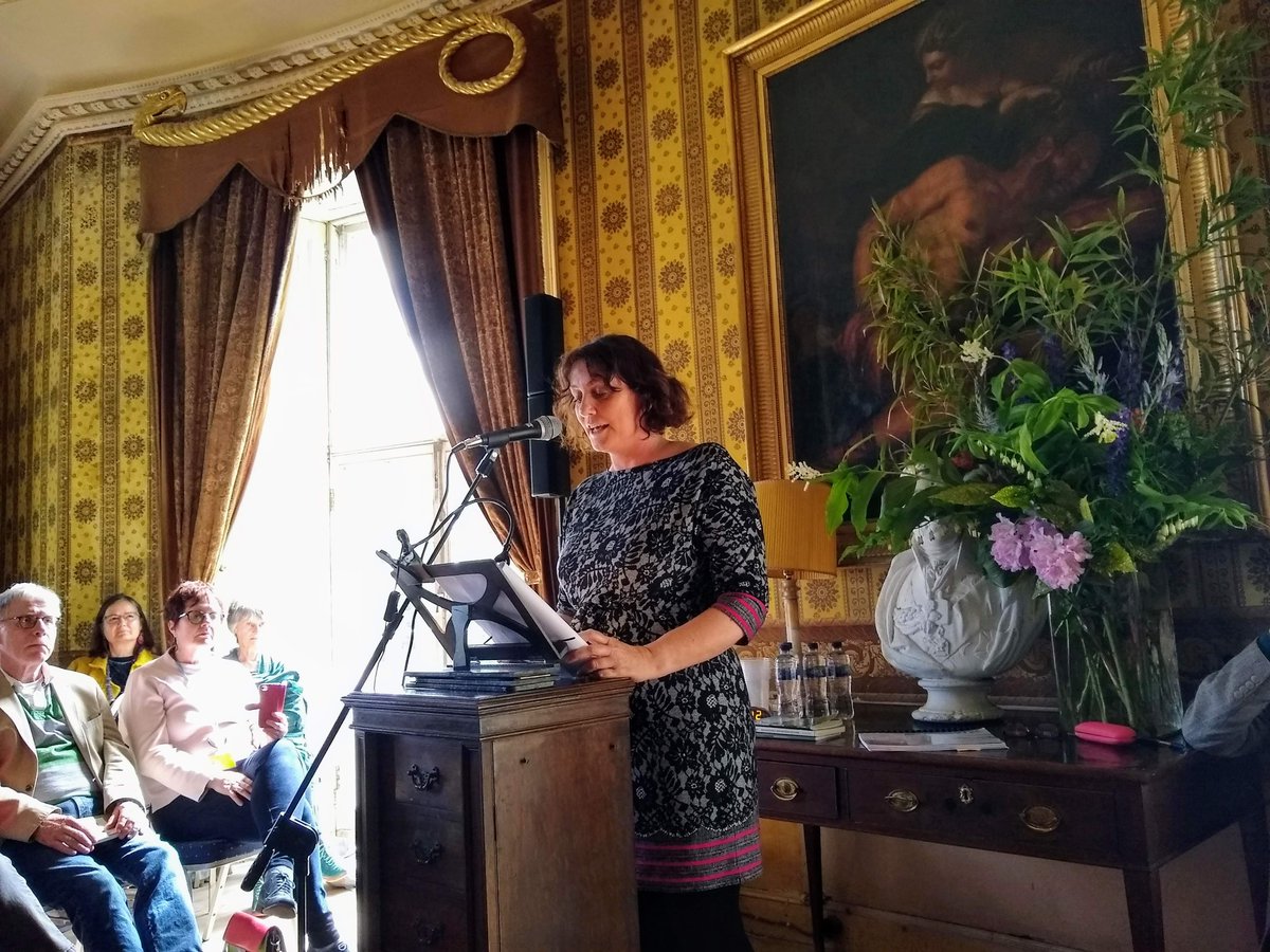 Entries are trickling in nicely for our competition (we want a downpour). 7 weeks left yet to enter. Judging this year is Enda Wyley, an award winning poet who has published six collections. Enda has judged for us before and here she is reading in Strokestown in 2019