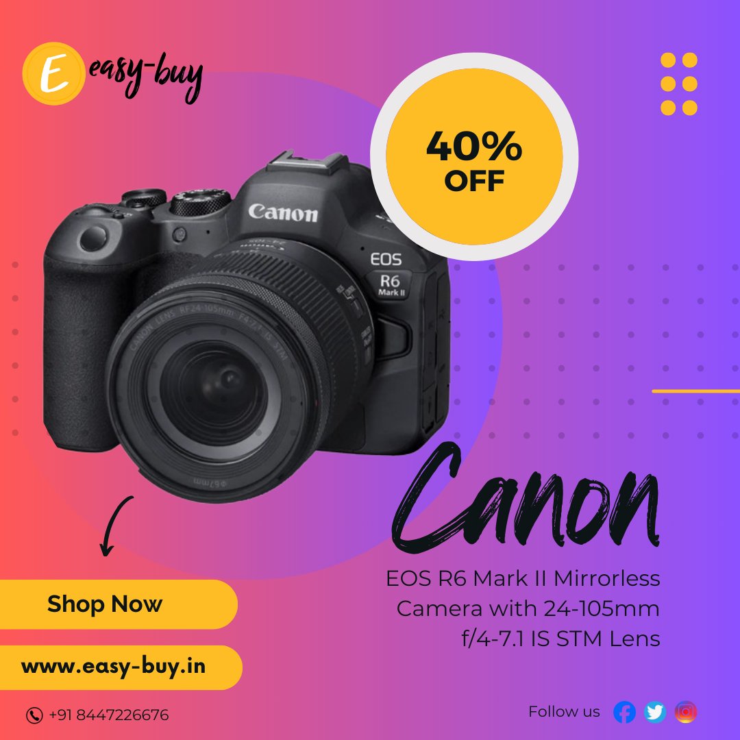 easybuy_19's tweet image. Canon camera 👀👀
Excellent condition
Don't wait order now
Good quality cameras 📷 
Visit easybuy.in for cameras and all accessories
Dm us on :- @easybuy.in 
#camera #cameralover #accessories #like4like #follower #canon #easybuy #usedcamera #camerashop #foryou #viral