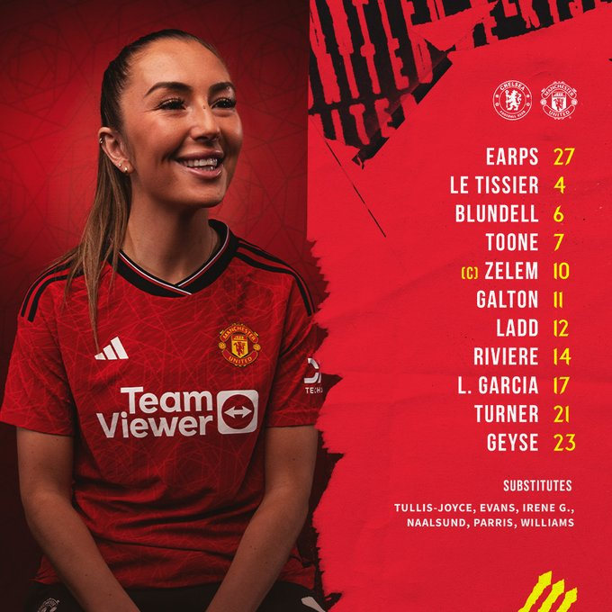 🏴󠁧󠁢󠁥󠁮󠁧󠁿 FAWSL

Kadeisha Buchanan and Ashley Lawrence have the start for Chelsea with Jessie Fleming on the bench — Jayde Riviere starts for Manchester United on the opposite side.

KO - 4:30am PT / 7:30am ET on Sportsnet.

#CanWNT/#CanXNT | #CanucksAbroad