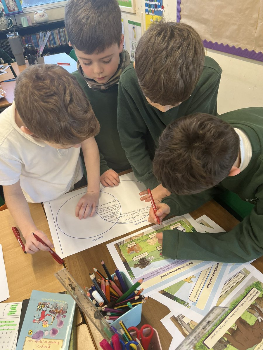Woodlands4RO's tweet photo. Researching life in the Stone Age ready to write our paragraphs comparing life then and now! ππ€© #primaryenglish #historydetectives https://t.co/5IikcseZ3C