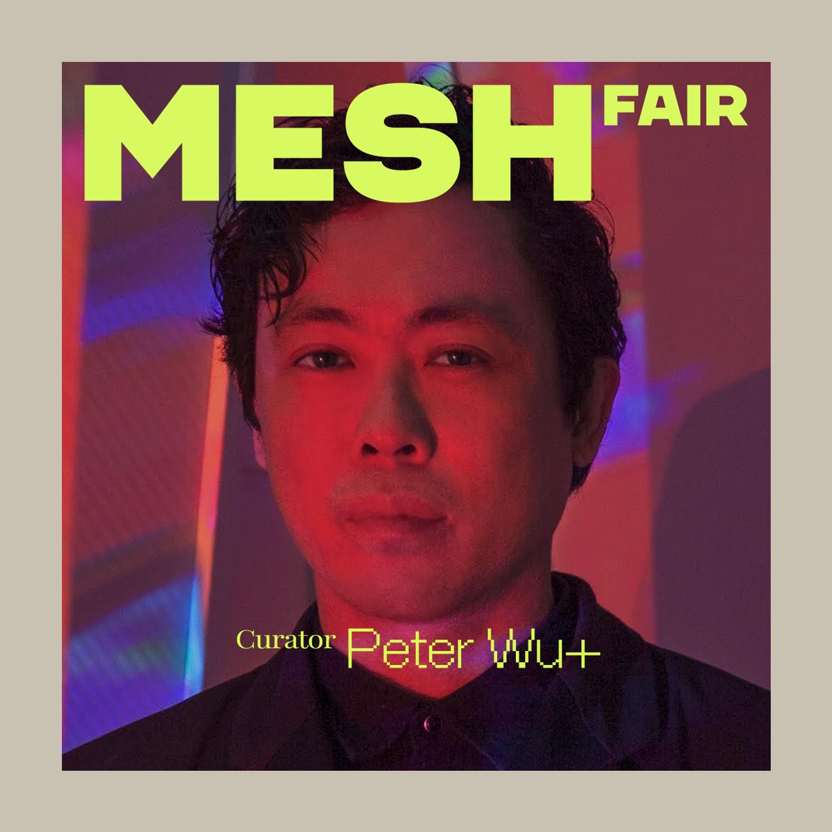 Delighted to announce that Peter Wu+ <a href="/epoch_gallery/">EPOCH</a> is one of the fifteen MESHfair curators.

Peter will select artists from this week's Open Call (closes Jan 27th).

Peter is founder of EPOCH, the virtual exhibition space now contributing to Biennale de L’Image En Mouvement.