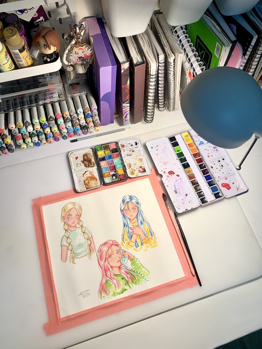 0judal's tweet image. 🩵 #watercolorpainting #paulrubensart