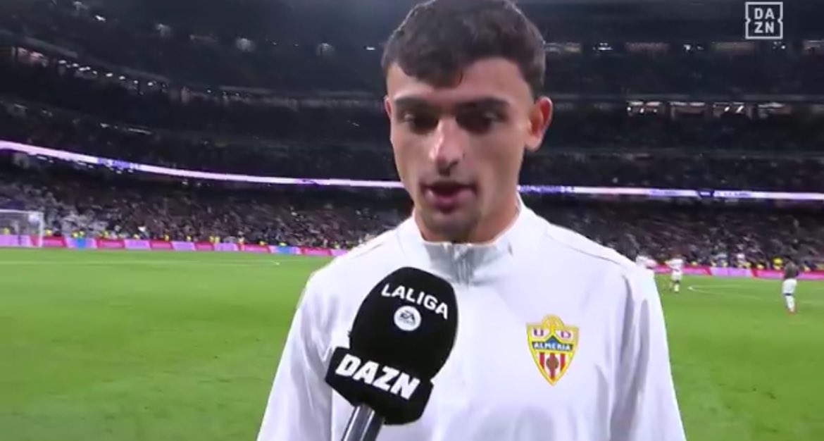 🗣️Marc Pubill, jugador del Almería, en DAZN: "Hemos hecho un gran partido. Alguien ha decidido que aquí no podíamos ganar y así ha sido".