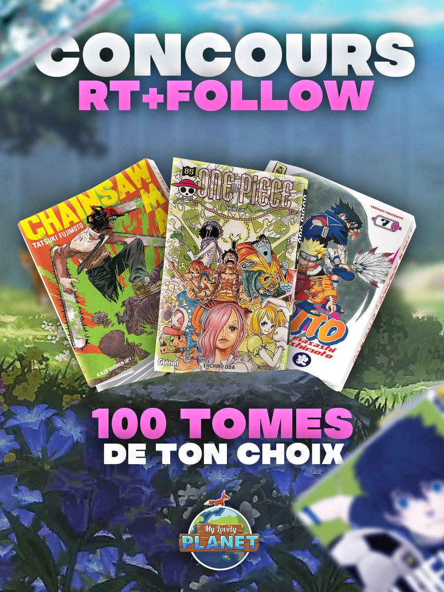 📚 CONCOURS MANGA 🎉 À gagner : 100 TOMES de ton choix 🫵🏻 Pour participer : RT + FOLLOW @MyLovelyPlanet1 & @evackerman_ + COMMENTE la série que tu veux! 📆 Tirage au sort le 28/01 🍀 Bonne chance les potes!!