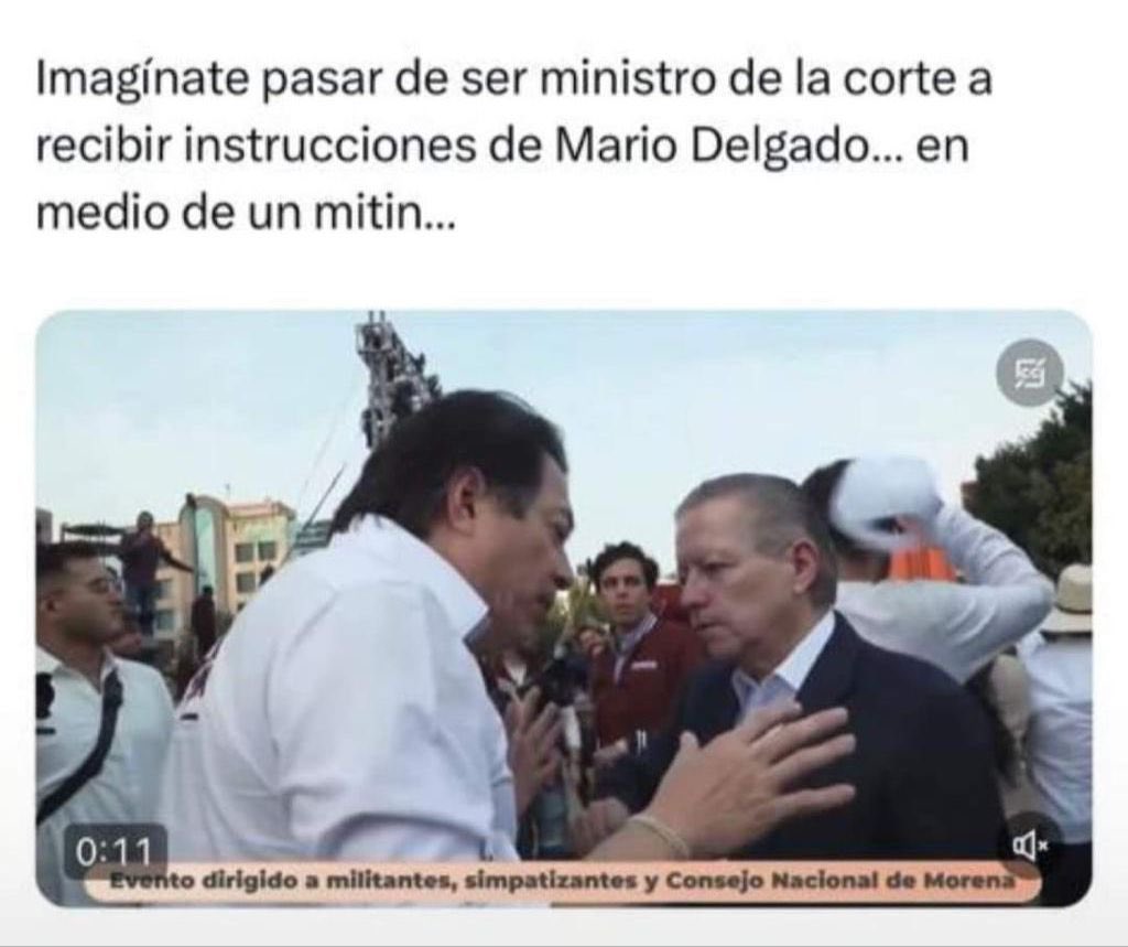 @ArturoZaldivarL paso de Ministro de la Suprema Corte a matraquero de Titina y recibe ordenes de @mario_delgado ¡que pinche vergüenza! #MinistroMatraquero