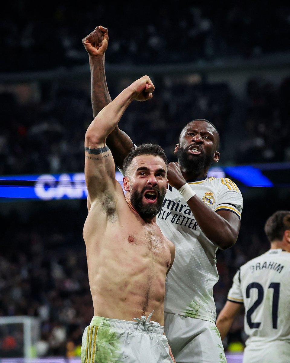 Antonio Rüdiger was in sync with Dani Carvajal's celebrations 💪