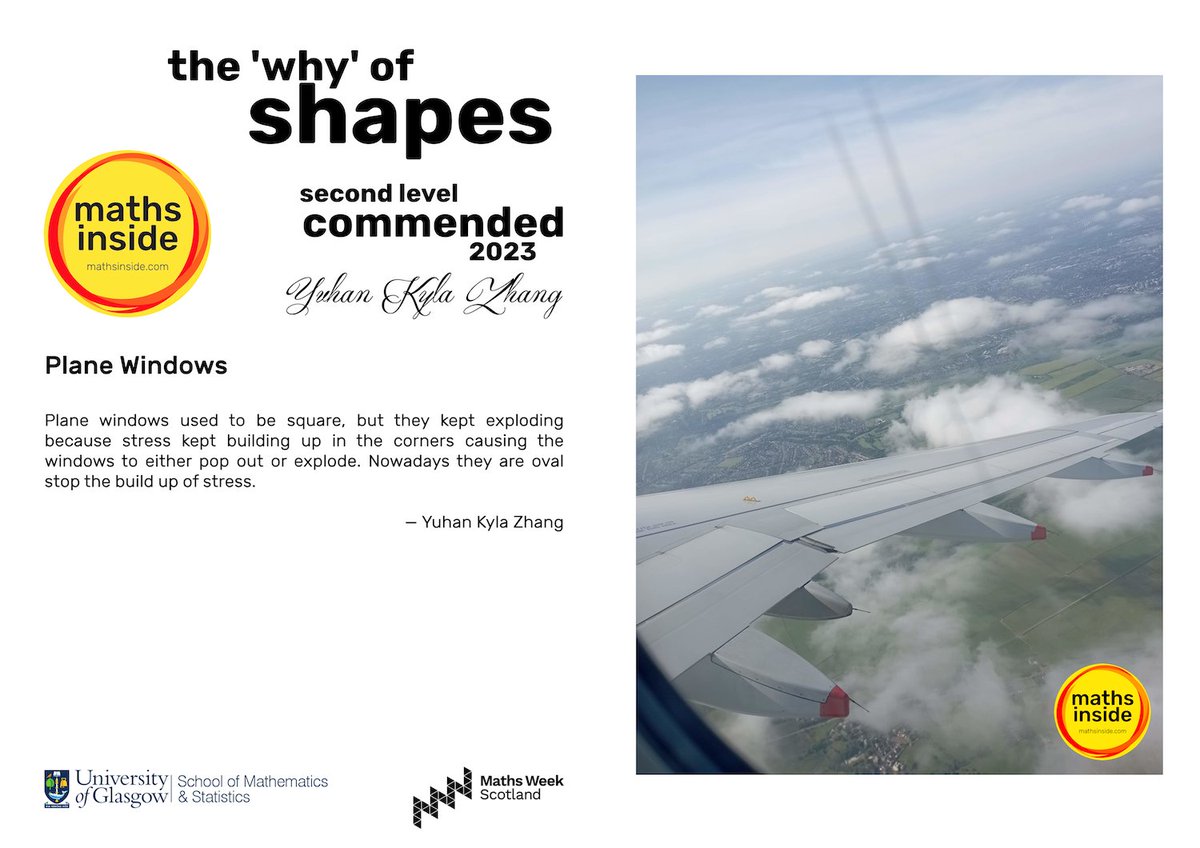mathsinside's tweet image. *Plane Windows* — Yuhan Kyla zhang (P7) @St_Mungos_Pri — Second Level Commended Entry 📸🎉 

@mathsinside #mathsinside #mathsinsideInMotion #maths #PhotoContest #MathsWeekScot @UofGlasgow @UofGMaths_Stats @mathsweekscot @tentivetodetail