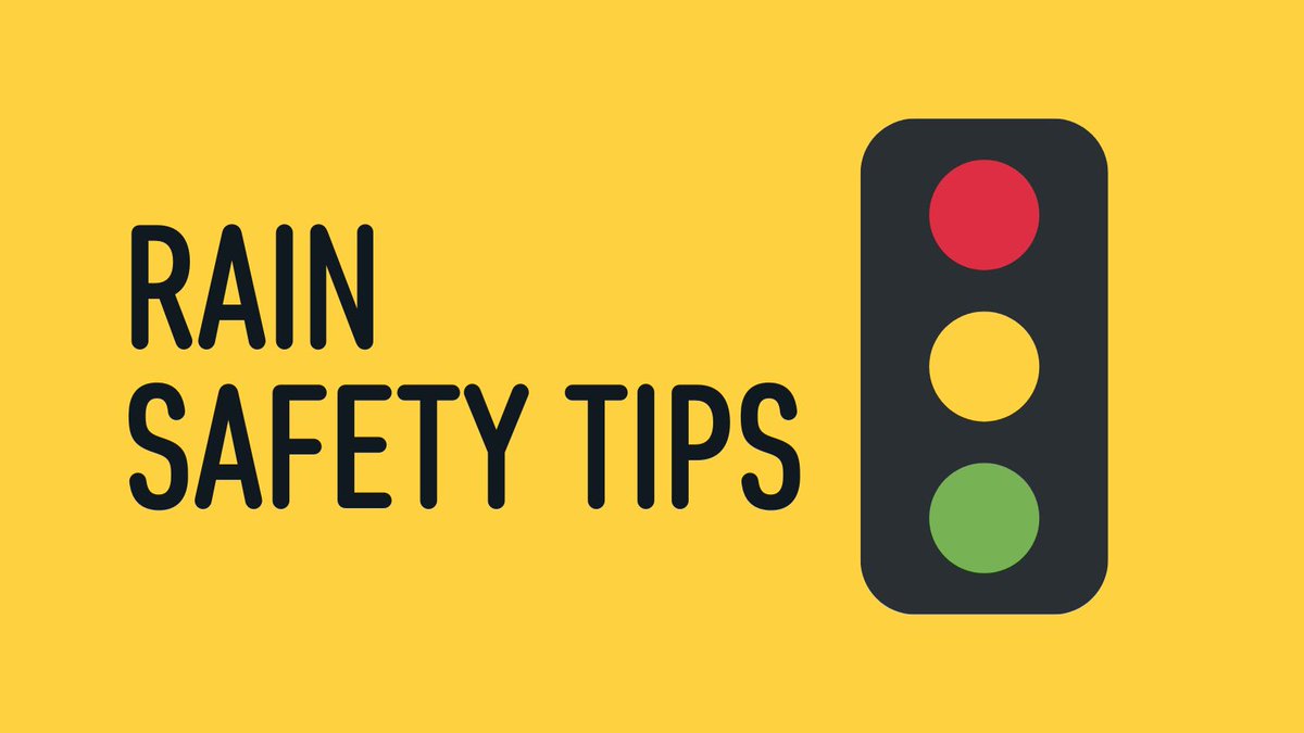 Getting ready for a wet commute? Remember to watch for traffic signals that may be out. Approach those intersections as four-way stops. 🌧️ 🚦 🚘

Never approach or touch anyone or anything in contact with a downed power line —  stay 100 ft. away and call 911 immediately.