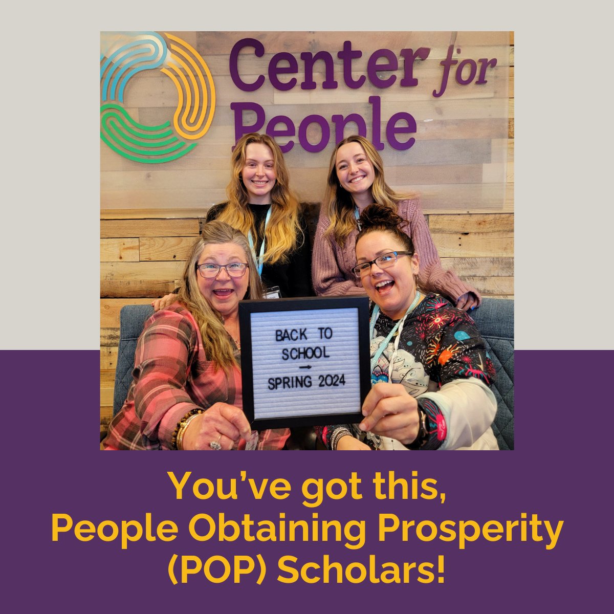 As our People Obtaining Prosperity (POP) Scholars return to SCC for the second semester, our Career Development Specialists offer a shout out. Classes start Monday. You've got this, scholars. And we've got you! #centerforpeople #education&training #southeastcommunitycollege