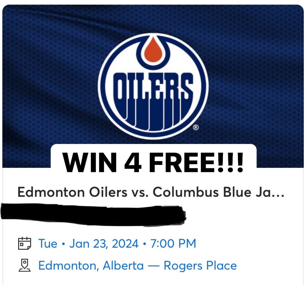 🚨FREE CONTEST to win 2 Tickets to the OILERS GAME on Jan 23rd!!!🚨

🥇Follow Me &amp; <a href="/WaynesCards/">Waynes Sports Cards</a> 
🥈Retweet this tweet.
🥉Subscribe to the Youtube below &amp; Watch the video!! 

🎉Winner will be drawn on Tues, Jan 23. Must be subscribed on Youtube to win. 

youtu.be/ruBBCPSIdiU?si…