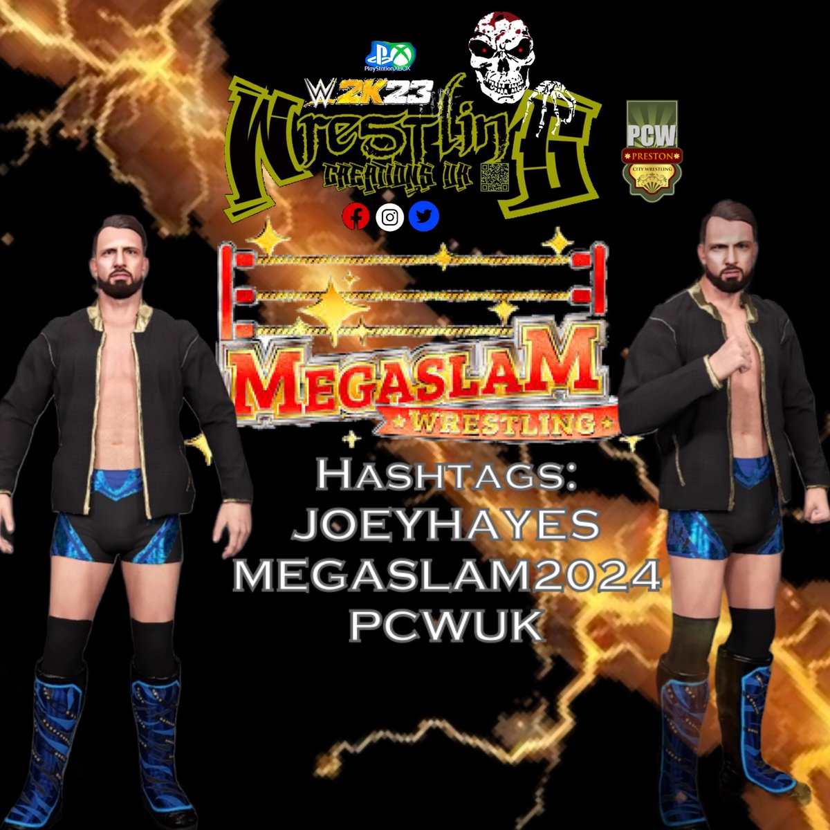 WCUK2018's tweet photo. Todays MegaSlam Creation Joey Hayes is now ready for download on 2k23
Hashtags: JOEYHAYES
MEGASLAM2024
PCWUK
#wrestlingcreationsuk
#megaslam2024
#pcwuk #britswrestling #prowrestling #ukwrestling #playstation #xbox #wwe #2k23 https://t.co/rWaNSuKx65
