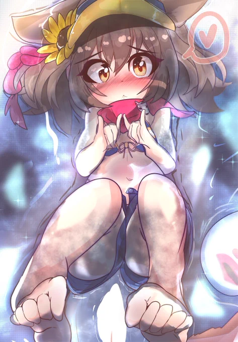 水に浮かぶイズナ殿