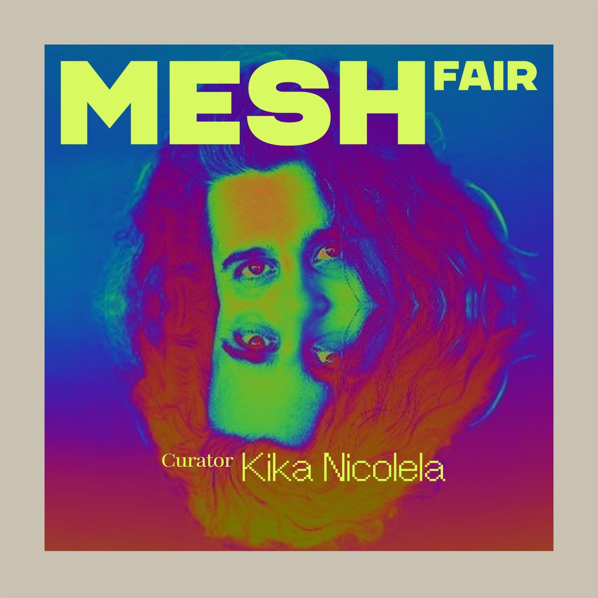 Delighted to announce that <a href="/kikanicolela/">Kika Nicolela</a> is one of the fifteen MESHfair curators.

Kika will select artists from this week's Open Call (closes Jan 27th).

Kika is an artist, collector &amp; curator <a href="/objktcom/">objkt</a> <a href="/objktone/">objkt.one</a>. She also contributes <a href="/MAIFMAIFMAIF/">MAIF</a> <a href="/aiia_dao/">AIIA DAO</a> <a href="/GalerieCharlot/">Galerie Charlot</a>