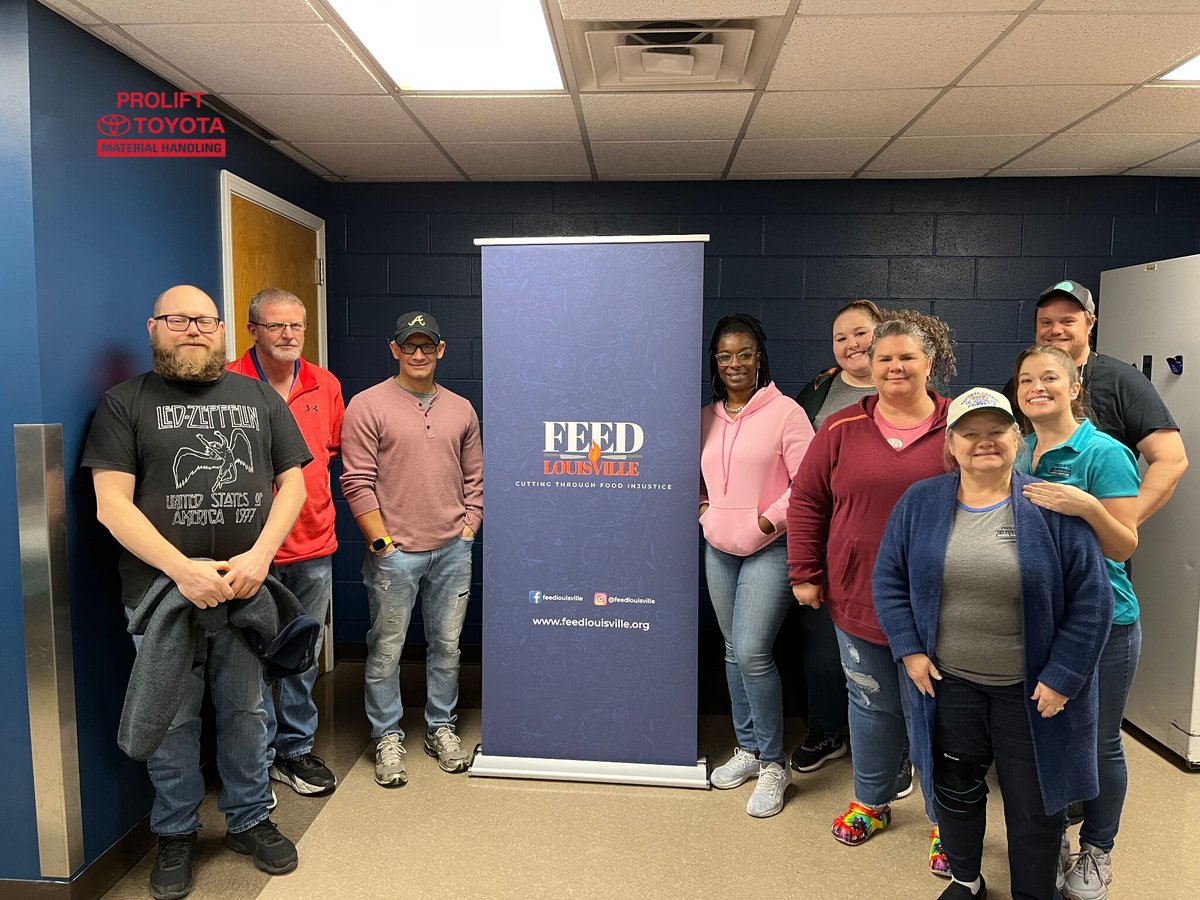 ProLift's tweet photo. At ProLift, we deeply value our role in community service. We are excited to share yet another volunteer activity with Feed Louisville, continuing our tradition of impactful initiatives! 🌟🤝

#Volunteer #CommunityService #ProLiftToyotaMaterialHandling #ProLift #ProLiftToyota https://t.co/8uO1WuZPiD