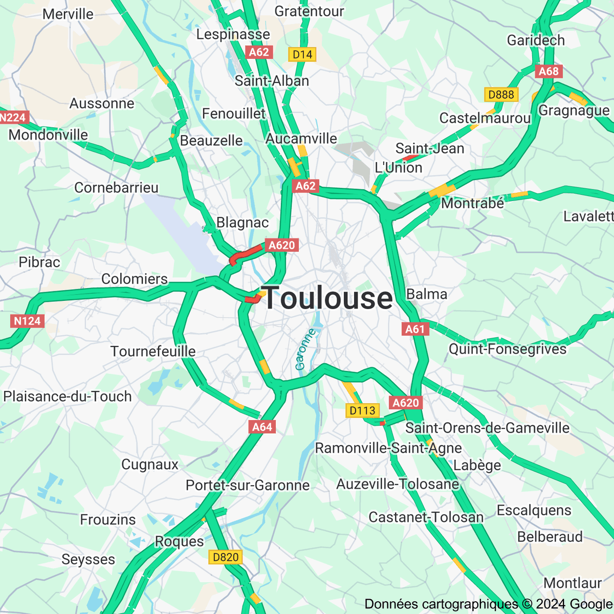 [FLASH 19:00] Trafic routier à Toulouse - toulousetrafic.com #Toulouse #ToulousePeriph #InfoTrafic