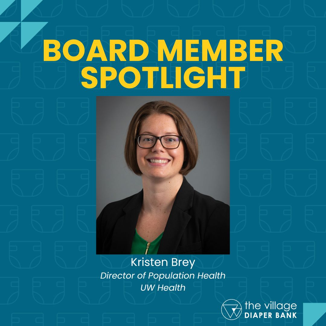 'As a mother of two, I know personally how expensive diapers can be and how many diapers babies use in their first year. In my work at UW Health, I see how poverty and the lack of access to necessities can negatively impact patient outcomes.' Well said, Kristen 👏