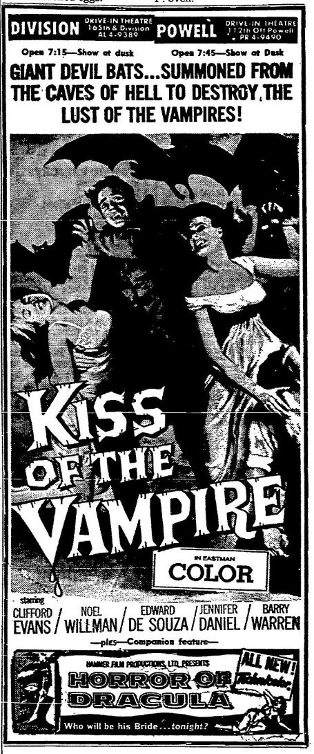 mortadowa's tweet image. This is a collection of media from the initial runs of "The Kiss of the Vampire" (1963). 

#ClassicHorror #Vampires #DonSharp #TerenceFisher #ChristopherLee #PeterCushing #HammerFilms #UniversalPictures #Misleading #otherwiseillegal #misinformation 

mortado.com/index.php/hist…