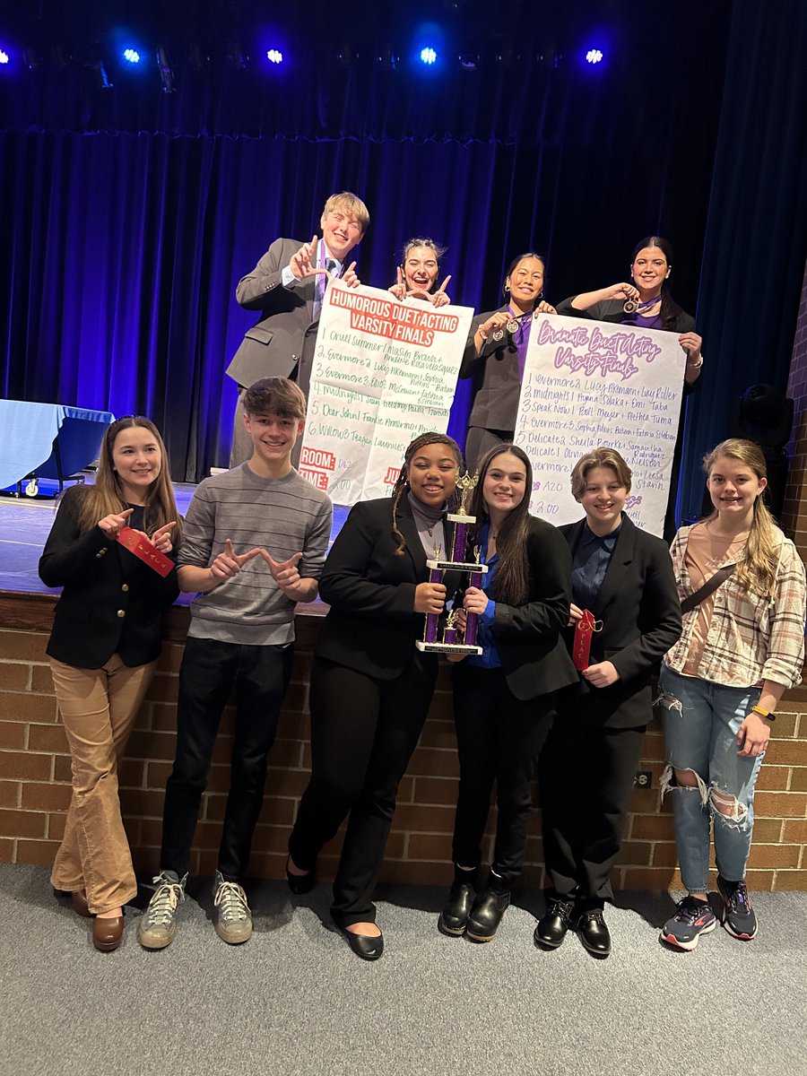 CONGRATS ⁦<a href="/Wheeling_Cats/">Wheeling High School</a>⁩ SPEECH TEAM winning 1st place Team Sweeps at ⁦<a href="/LarkinRoyals1/">Larkin Athletics & Activities</a>⁩       
1st 🏆Sean/Poli, Emi/Ayana
2nd Rowan, Makayla  
3rd Emi, Ayana, Poli, Sean 
These kids💙💛
#PrideinPerformance
⁦<a href="/hubbardbradford/">Dr. Bradford Hubbard</a>⁩
⁦@rkinnee⁩ ⁦<a href="/District214/">District 214</a>⁩