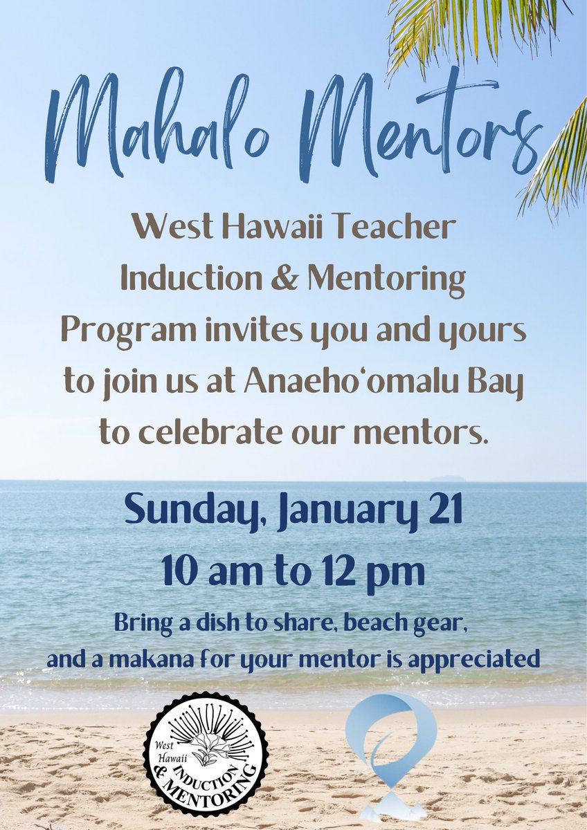 Out of an abundance of caution, we will be postponing today's beach day due to the High Surf Advisory and lack of lifeguards at Anaeho'omalu Bay.

We will be sending out updated information soon to let you know when we will reschedule.