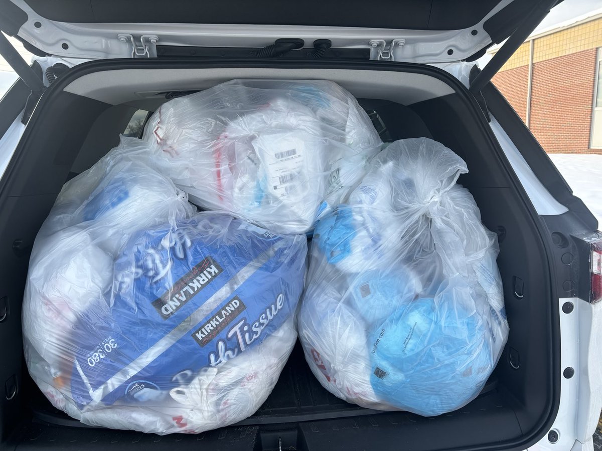 Thanks to Boyce and Cooley families for all the donated plastic bags. Over 100 pounds of bags were dropped off at Trex yesterday.