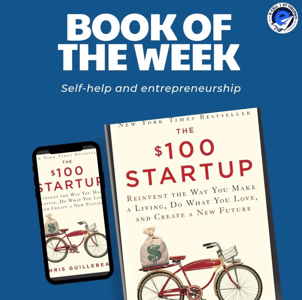 ecell_iitt's tweet photo. Book Of The Week : 

THE $100 STARTUP

About the book : 

"The $100 Startup" (2012) by Chris Guillebeau guides entrepreneurs with real startup insights. Escape the rat race, live on your terms through practical examples.

Follow us @ecell_iitt for more entrepreneurship content https://t.co/2x6uvko0zd